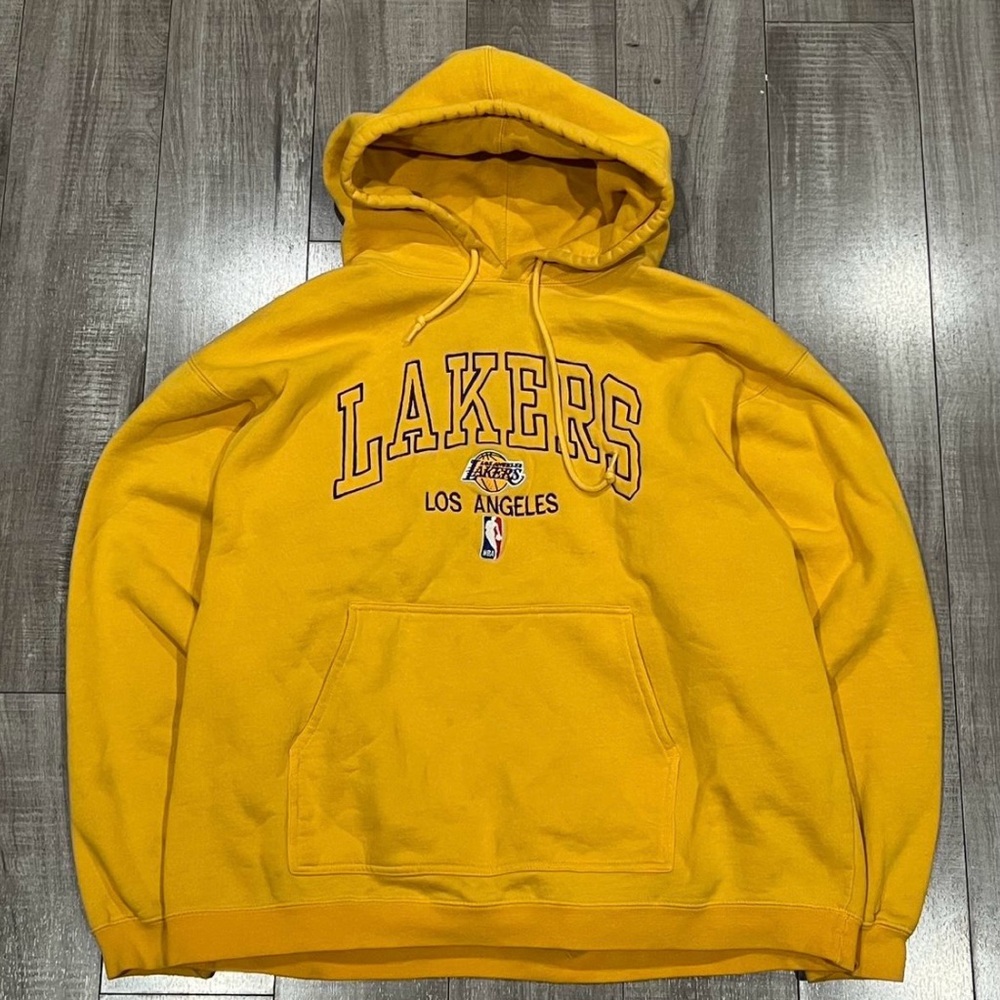 Heavy Warm Reebok Yellow Lakers Hoodie